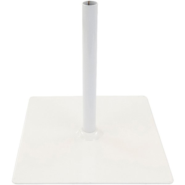 画像1: のぼり旗用ポール台　　鉄板ポール台　　　ホワイト/ブラック　　　30cm×30cm (1)
