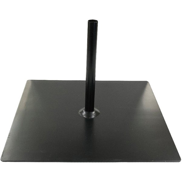 画像1: のぼり旗用ポール台　　鉄板ポール台　  ブラック　　45cm×45cm (1)
